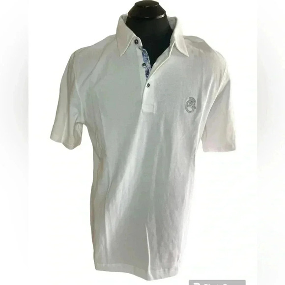 Robert Graham white classic fit polo  shirt sz 2XL - Picture 1 of 10